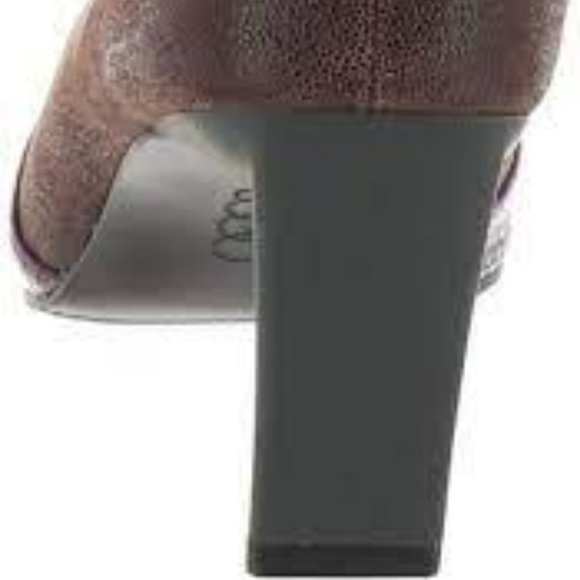 NWT LORI GOLDSTEIN KATE LEATHER COLOR BLOCK HEEL 8 - Picture 8 of 12